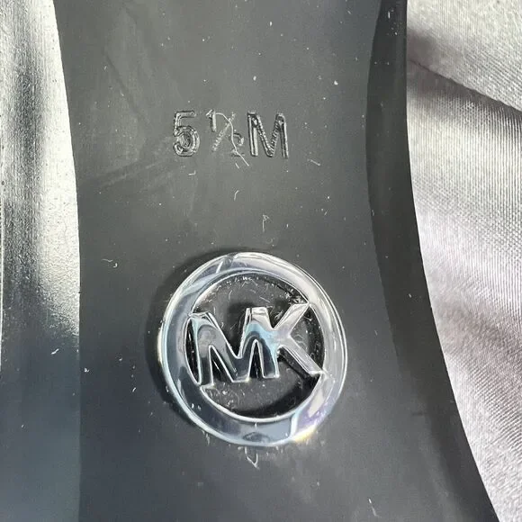 Michael Kors Valencia Studded Stiletto Heels Women's 5.5 Black Silver Worn 2x - Picture 16 of 16